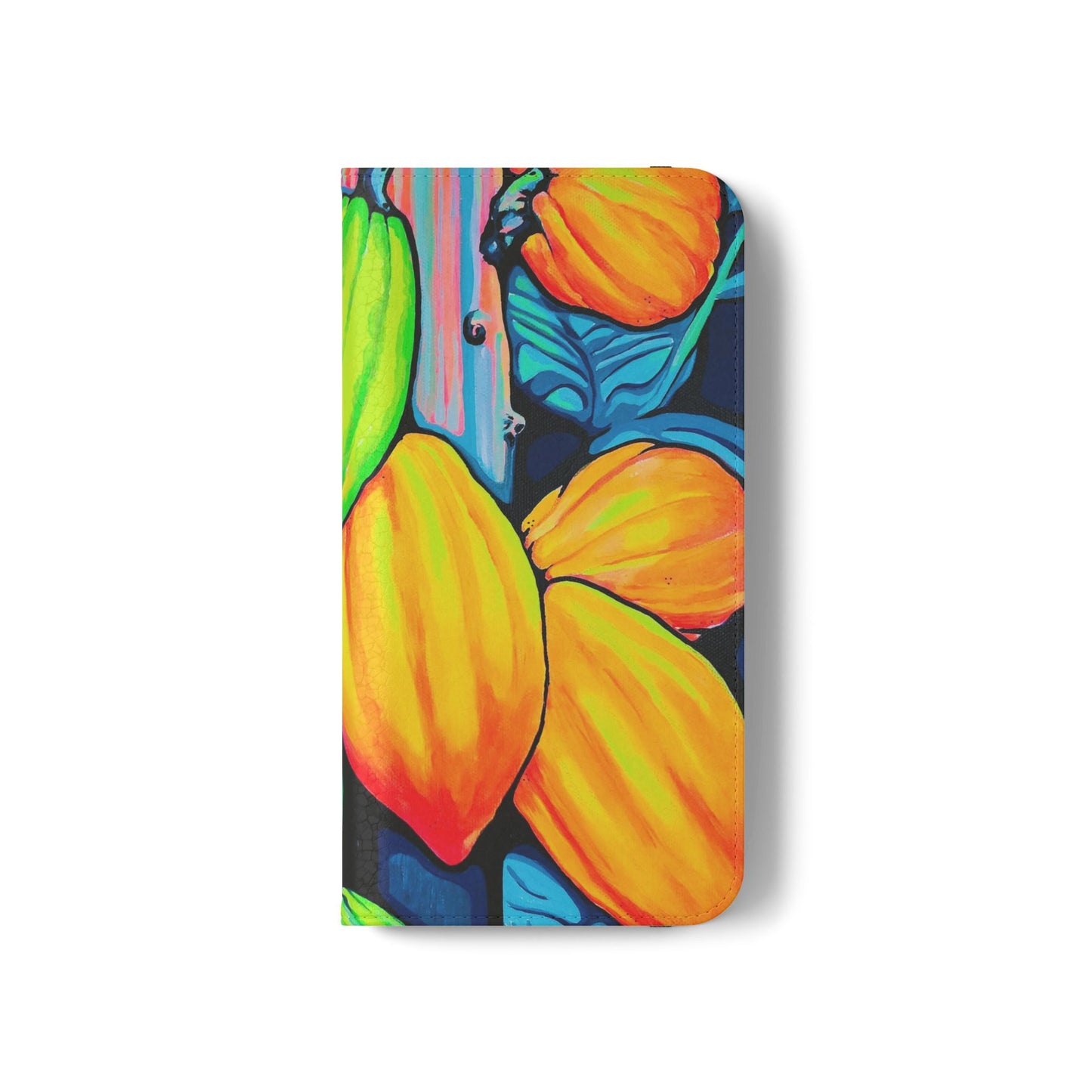 Neon Cacao Flip Phone Case – Wallet Cover with Card Slots