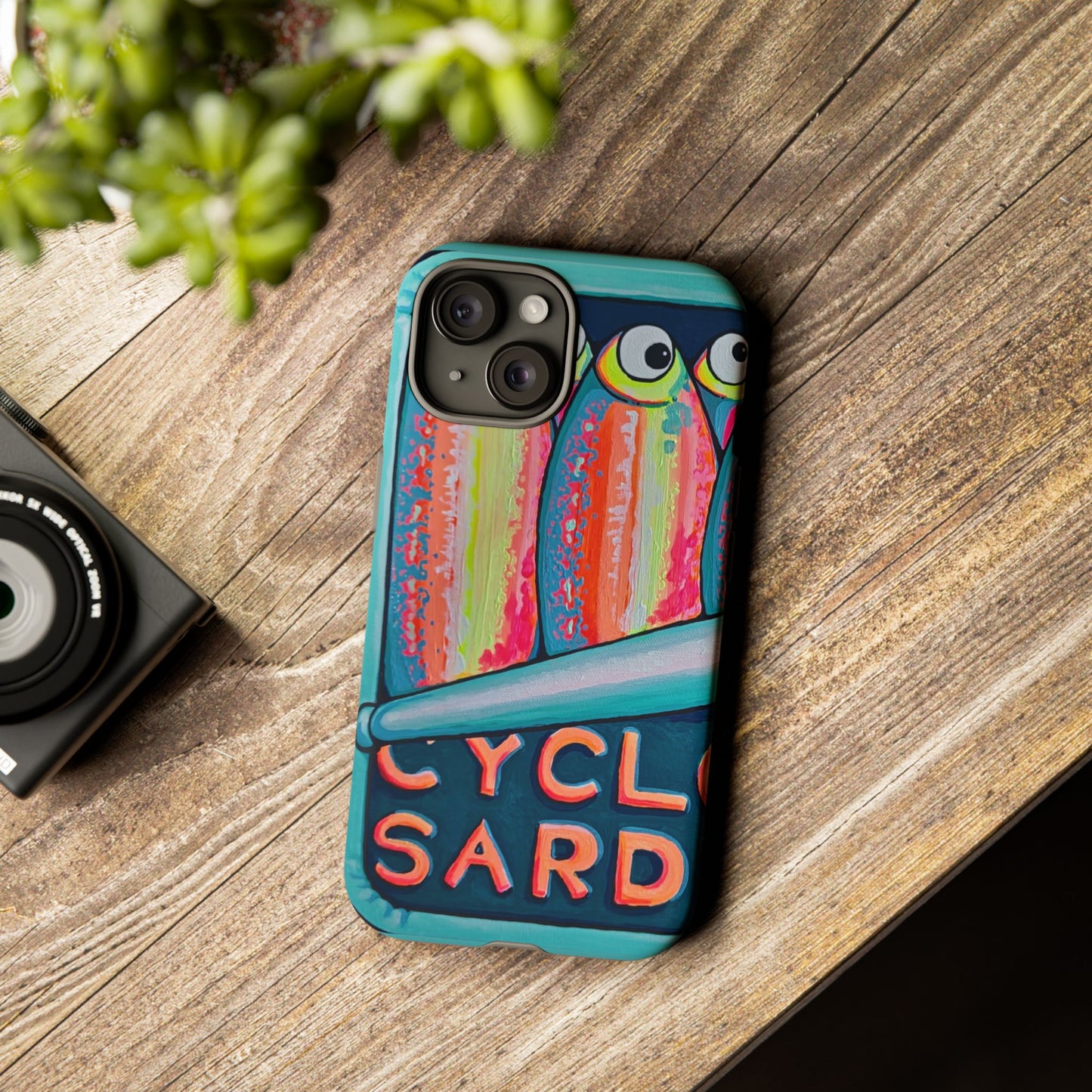 Neon Sardines Tough Phone Case