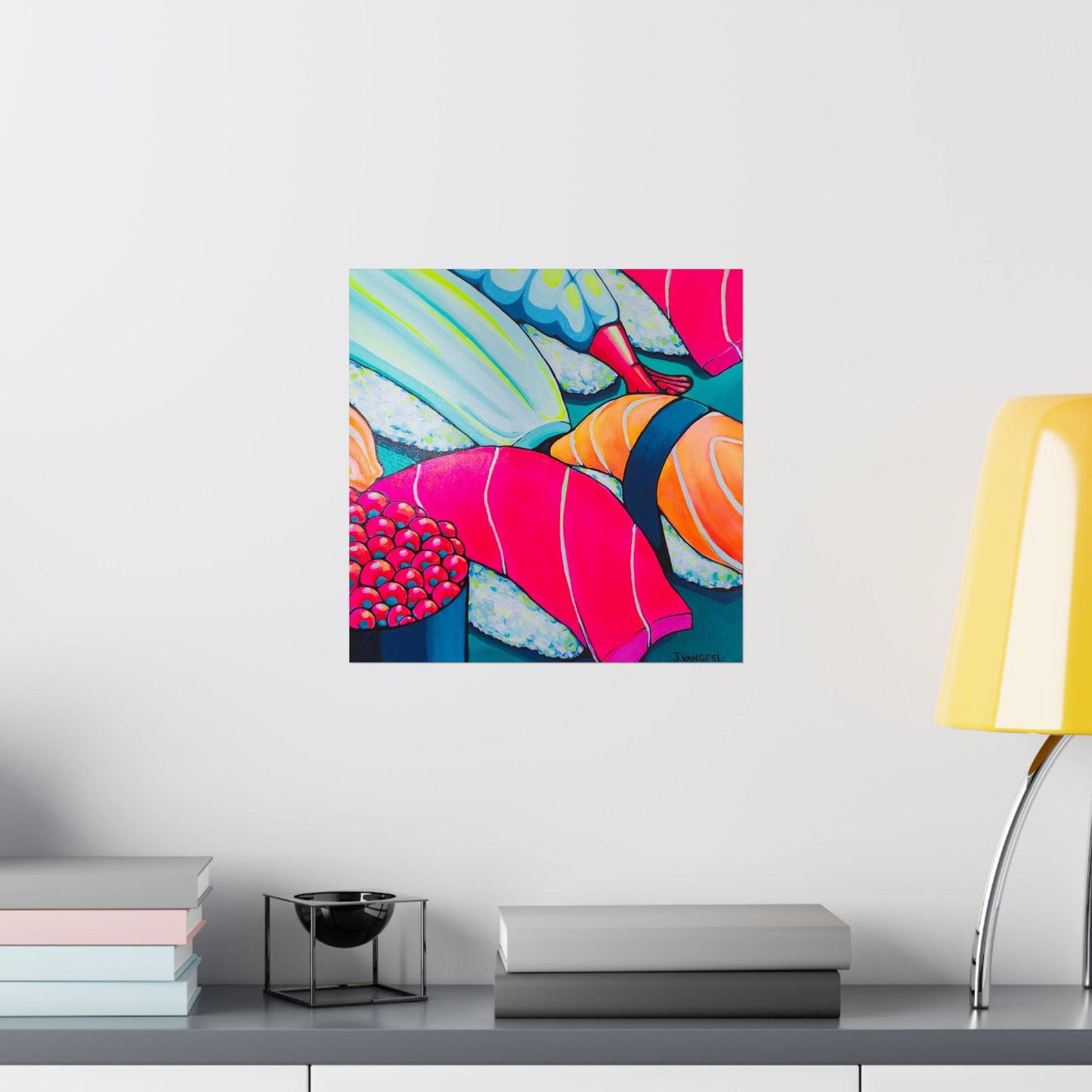 Neon Sushi Giclée Art Poster