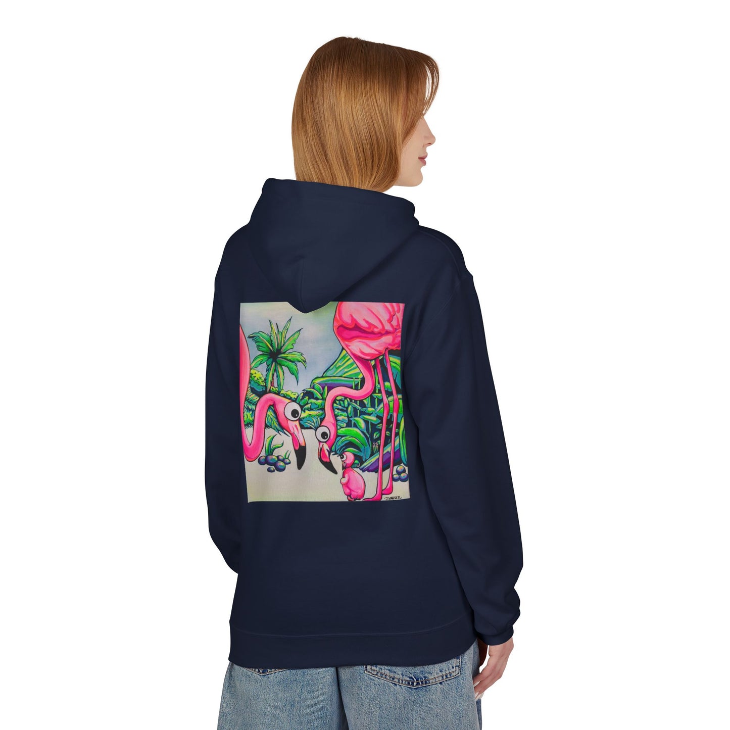 Unisex Cyclops Flamingo Family Soft Hoodie