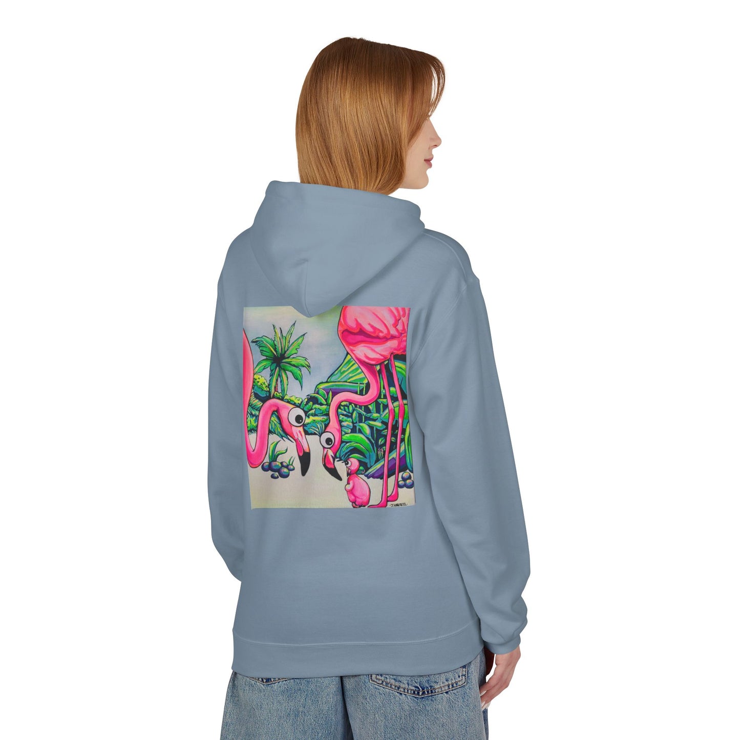 Unisex Cyclops Flamingo Family Soft Hoodie