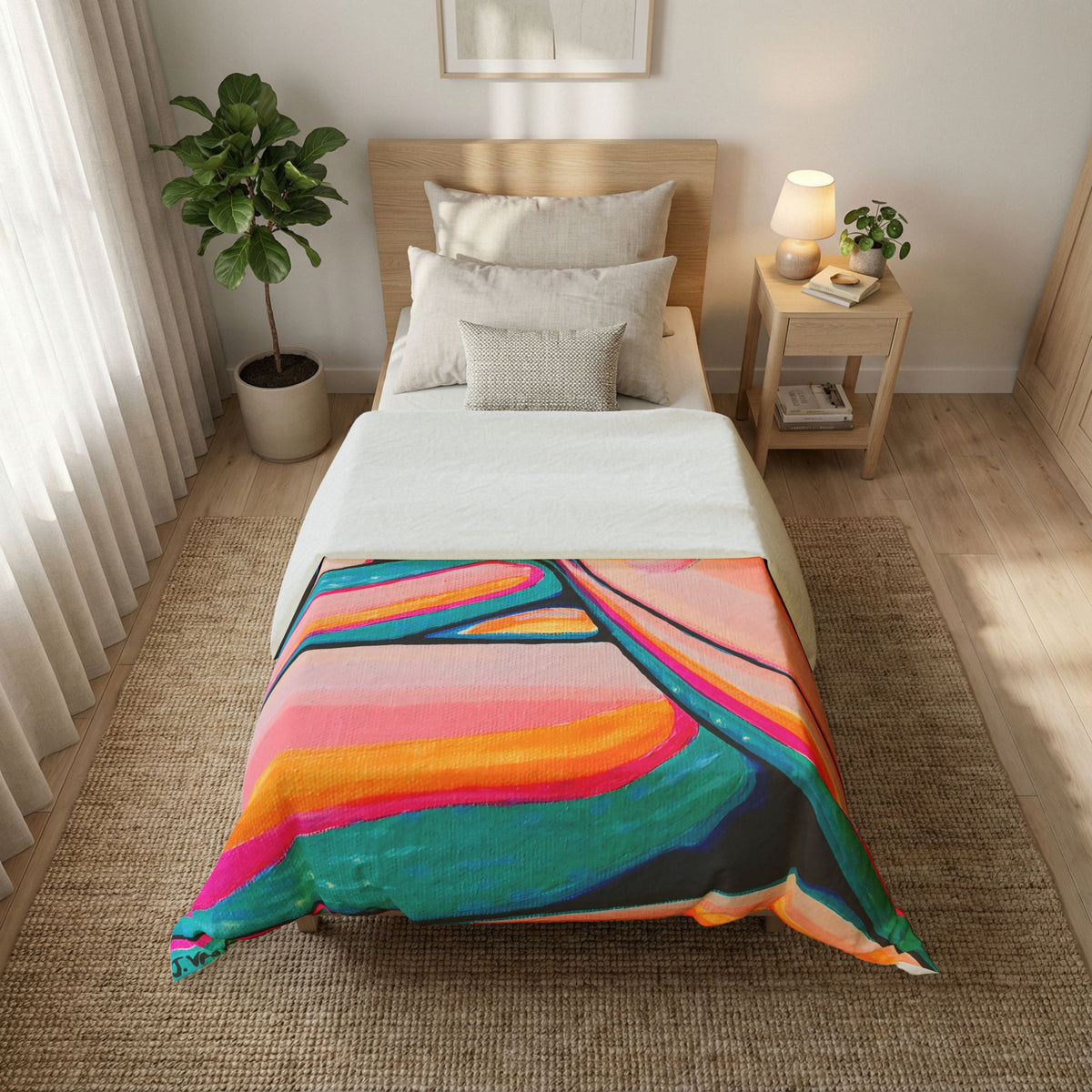 Neon Fish Duvet Cover