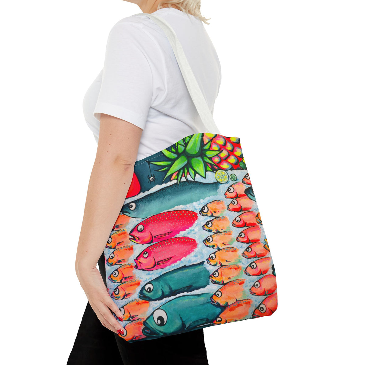 Neon Cabo Fish Market Day Tote