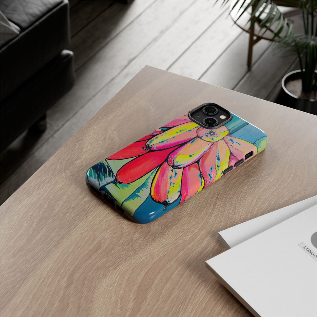 Neon Primitivo Bananas Tough Phone Case