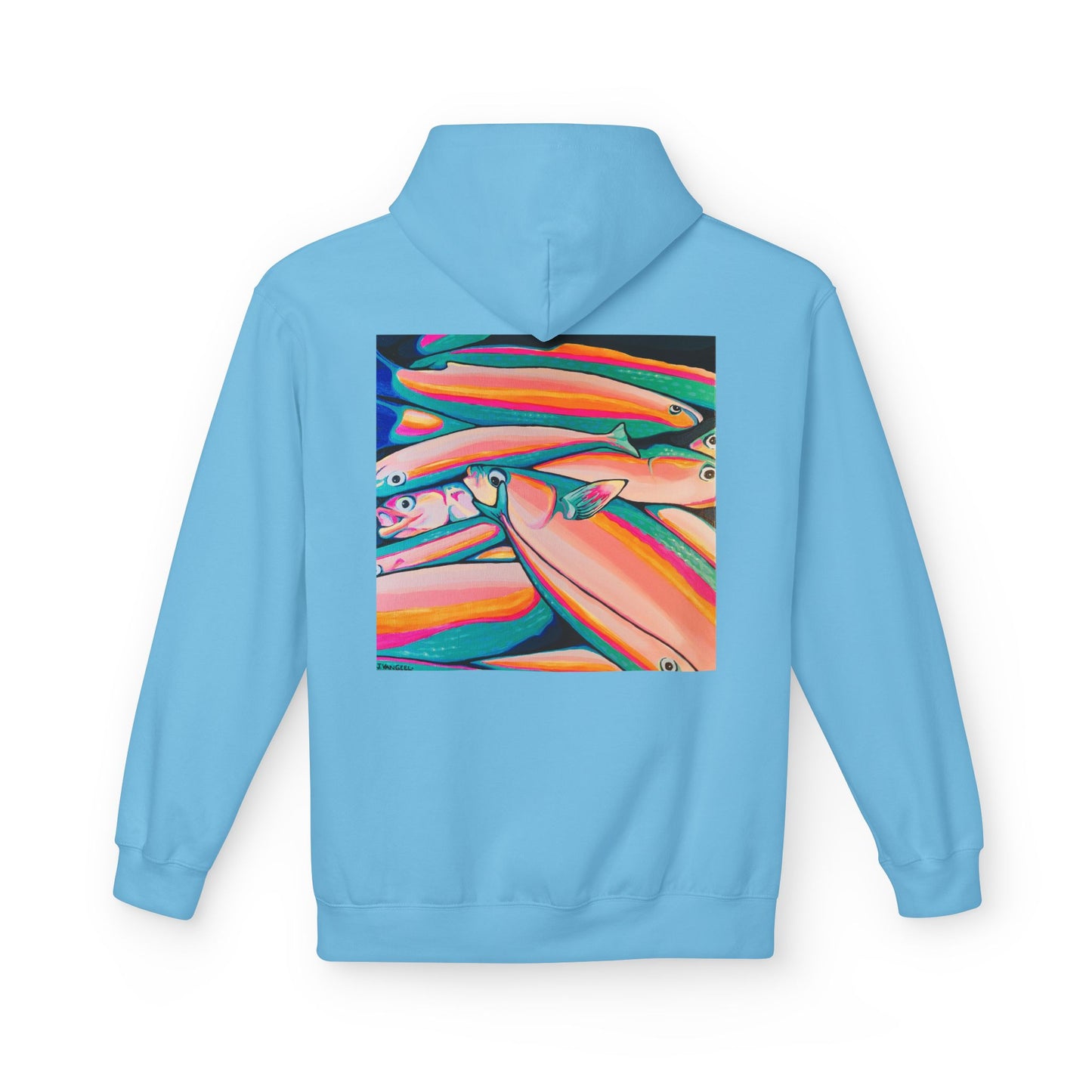 Unisex Neon Fish Soft Hoodie