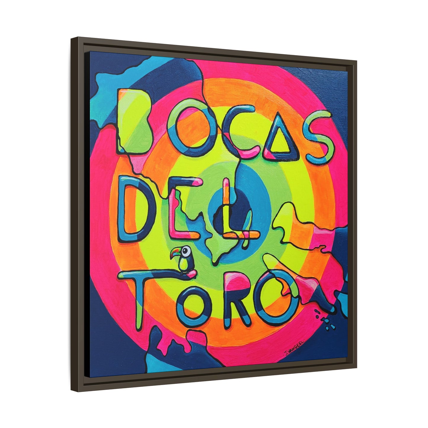 Framed Bocas Del Toro Islands Canvas Print