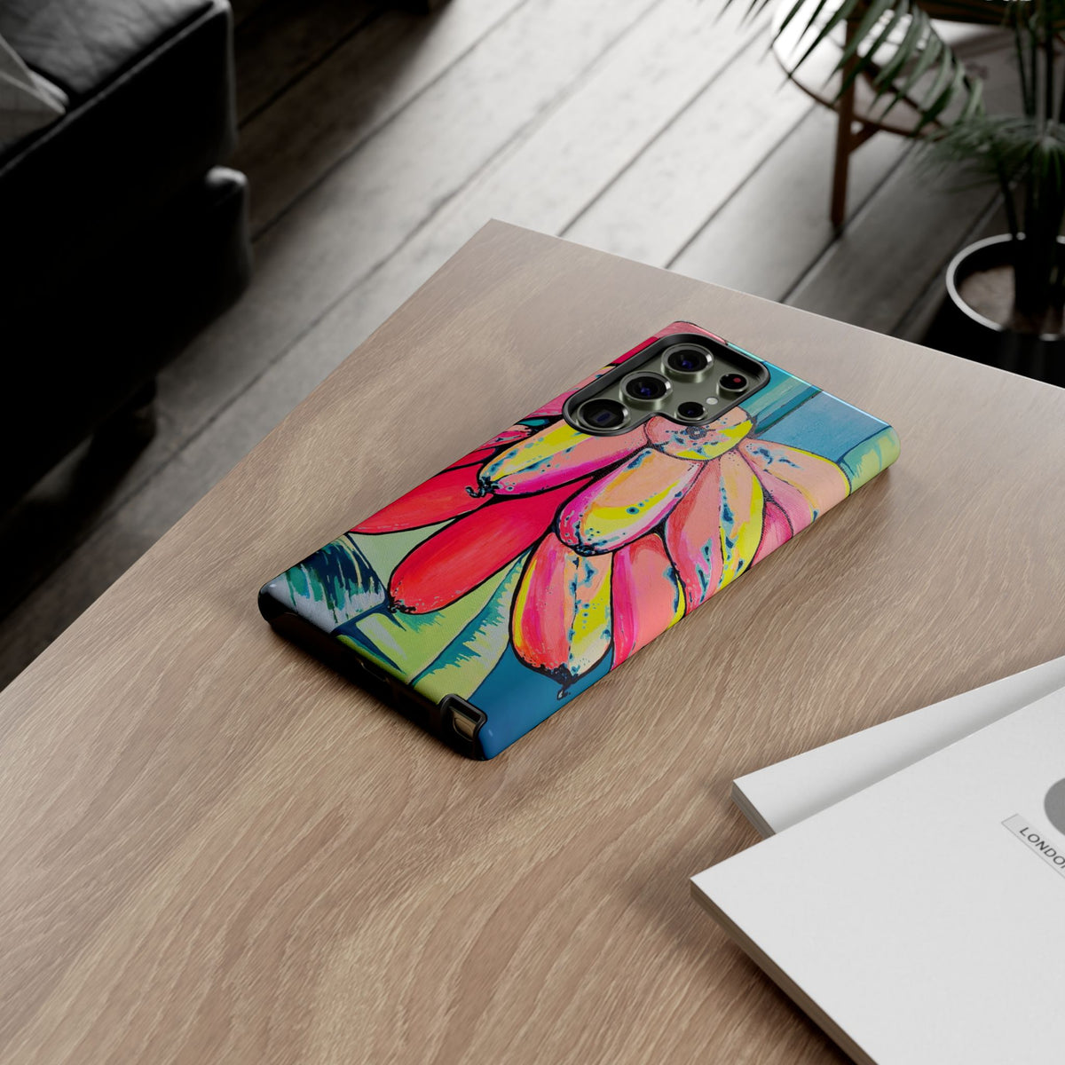 Neon Primitivo Bananas Tough Phone Case