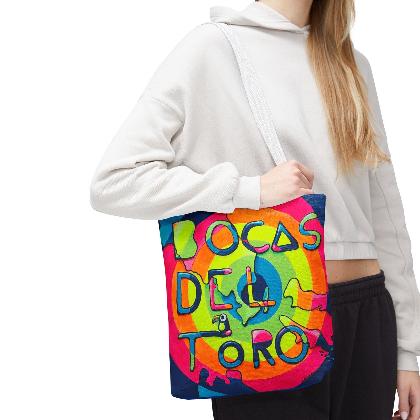 Premium Bocas Del Toro Islands Tote Bag, Original Artist Design, Reusable Shopping Tote,  Eco-Friendly