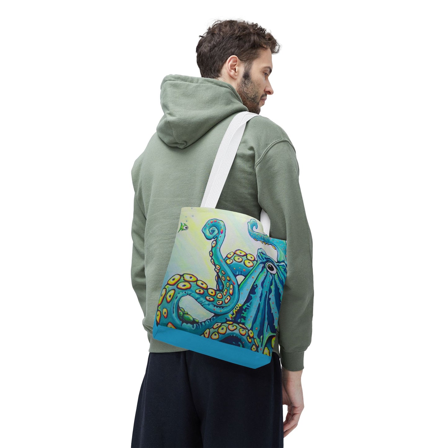 Premium Cyclops Octopus Tote Bag, Original Artist Design, Reusable Shopping Tote,  Eco-Friendly