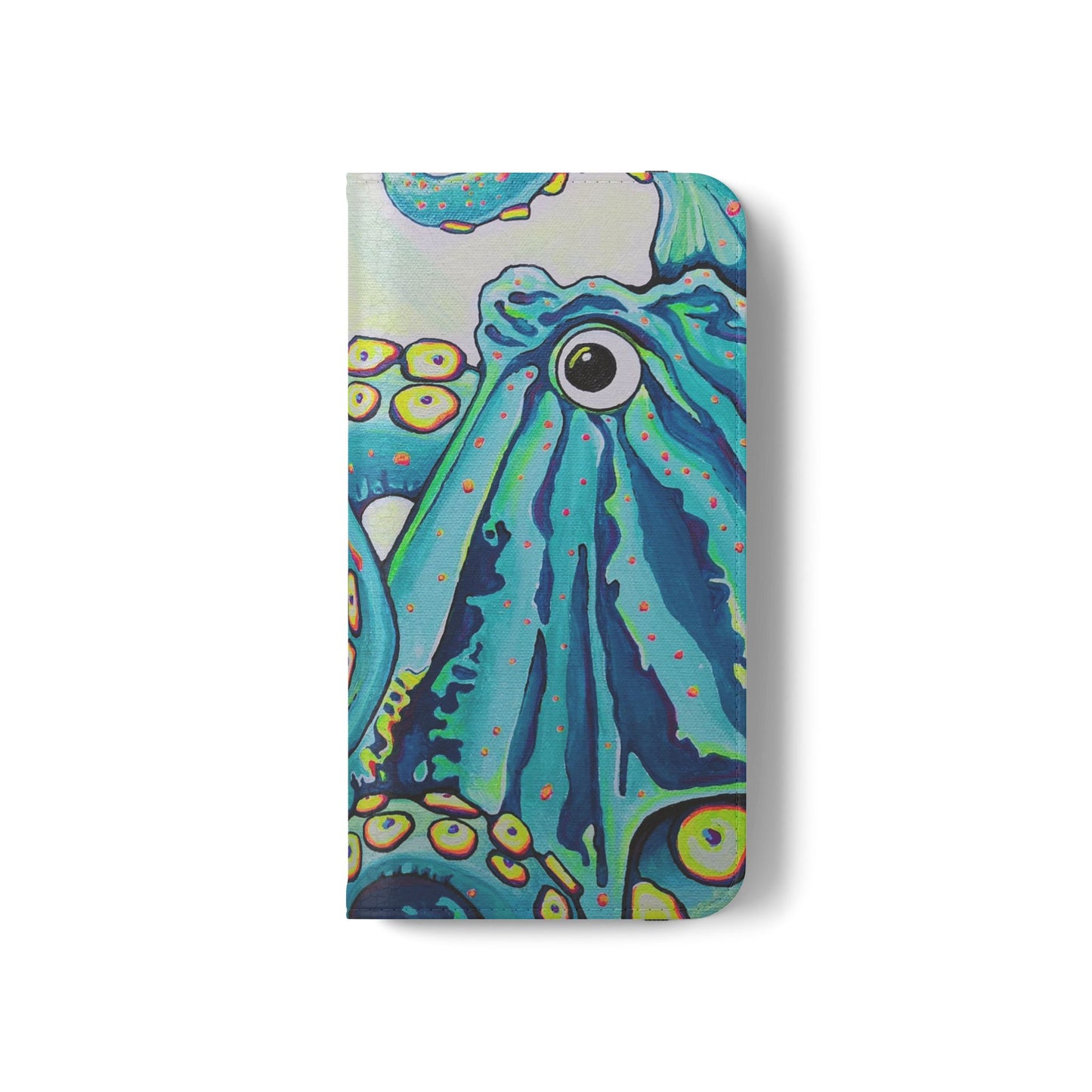 Cyclops Octopus Flip Phone Case – Wallet Cover with Card Slots