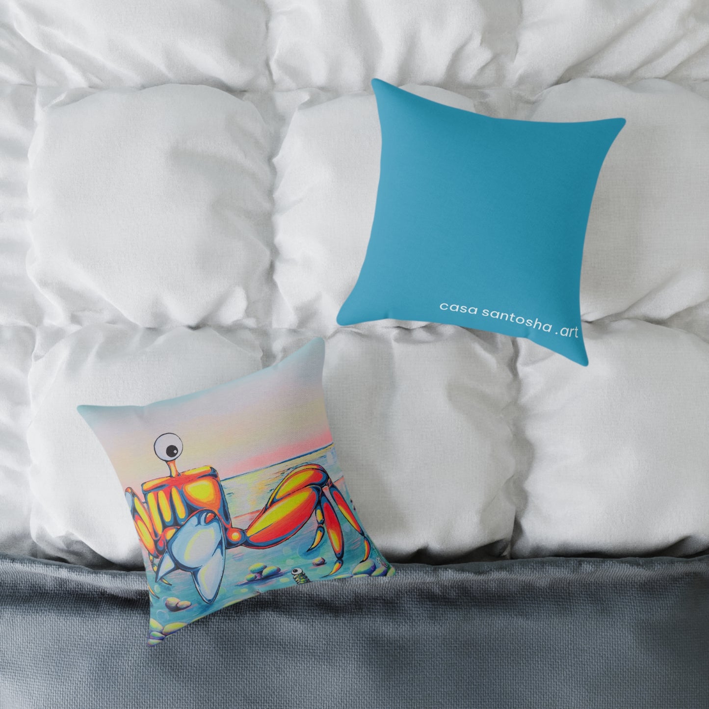 Cyclops Crab Art Canvas Decorative Pillow