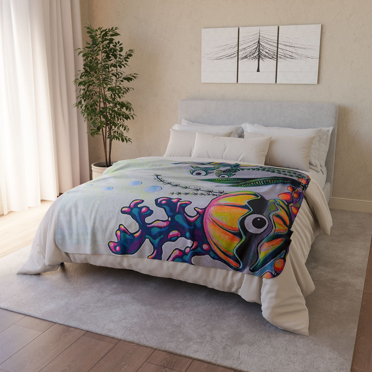 Cyclops Clam Fleece Sherpa Blanket