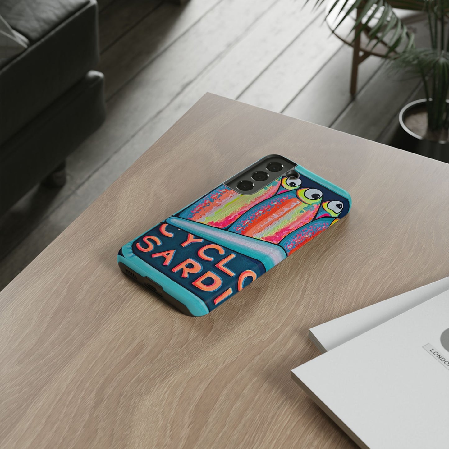 Neon Sardines Tough Phone Case