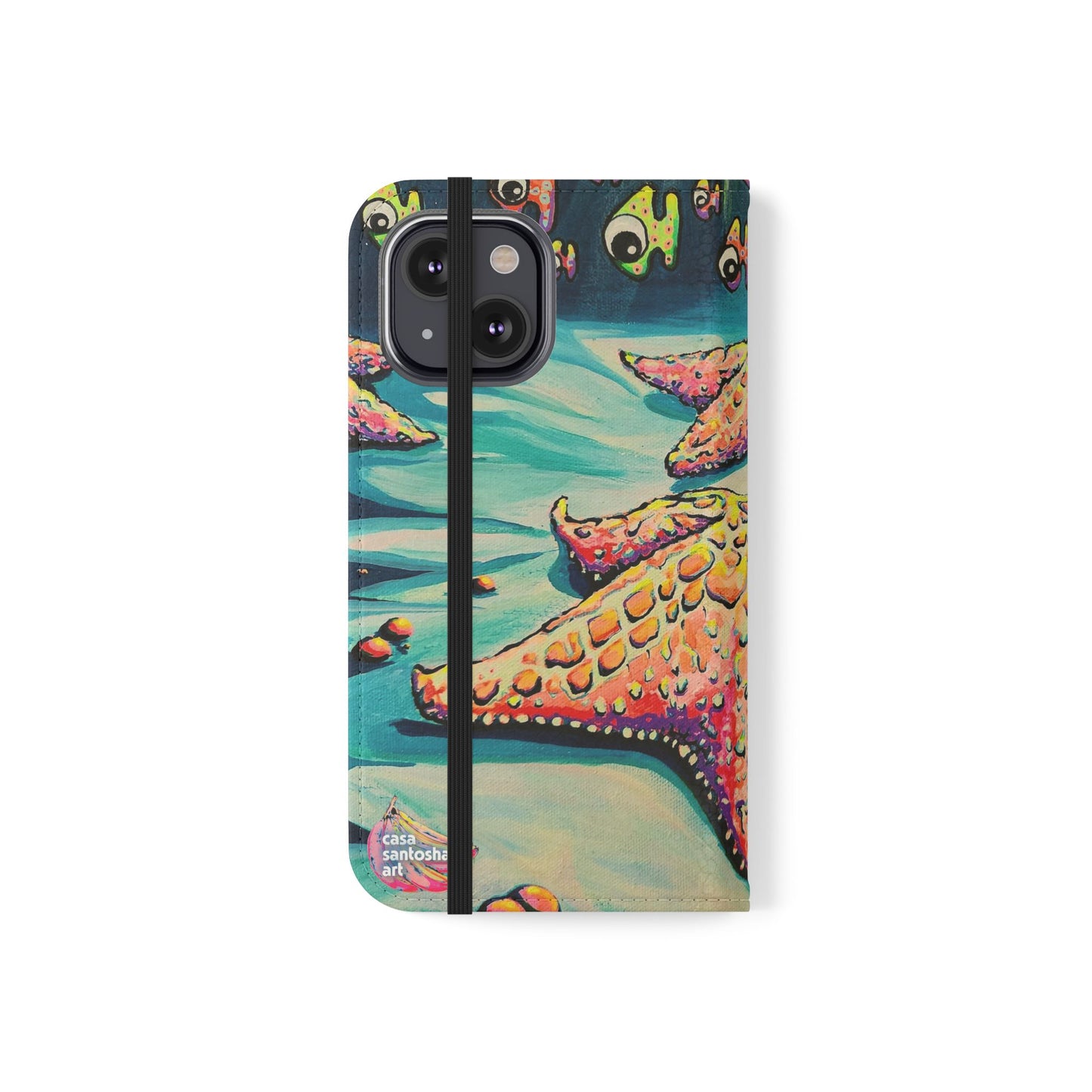 Cyclops Starfish Flip Phone Case – Wallet Cover with Card Slots