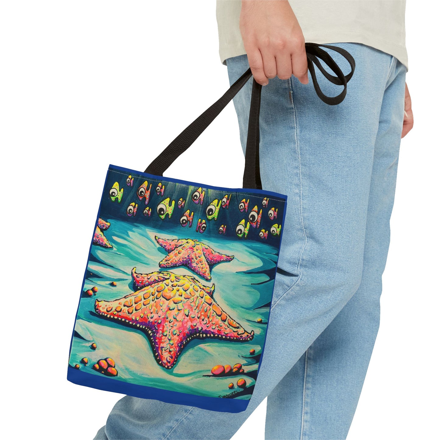 Premium Cyclops Starfish Tote Bag, Original Artist Design, Reusable Shopping Tote, Eco-Friendly