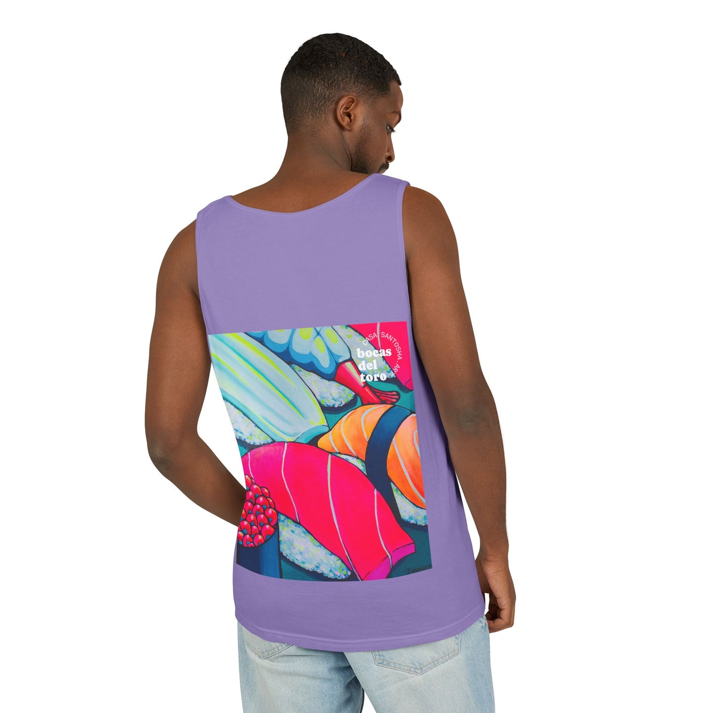 Unisex Neon Sushi Tank Top - Perfect for Summer Vibes