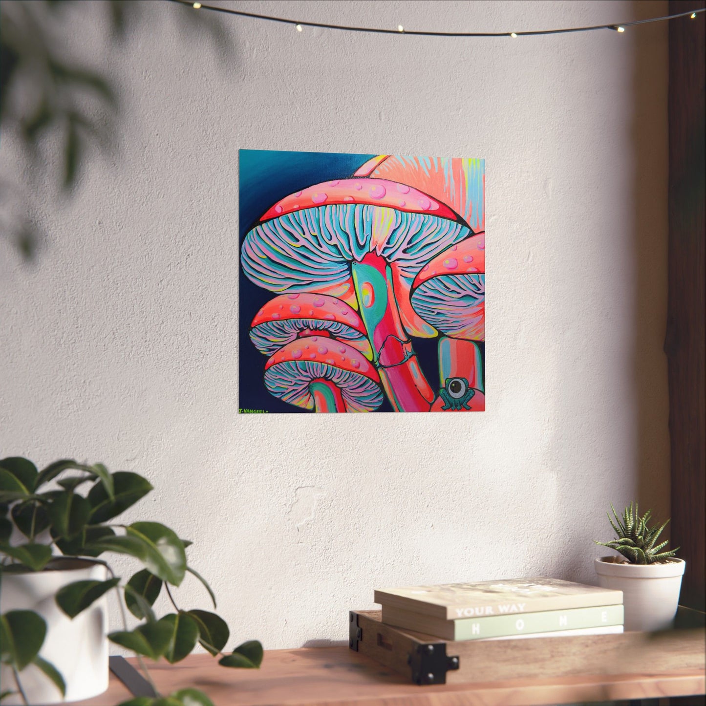 Trippy Mushrooms Giclée Art Poster