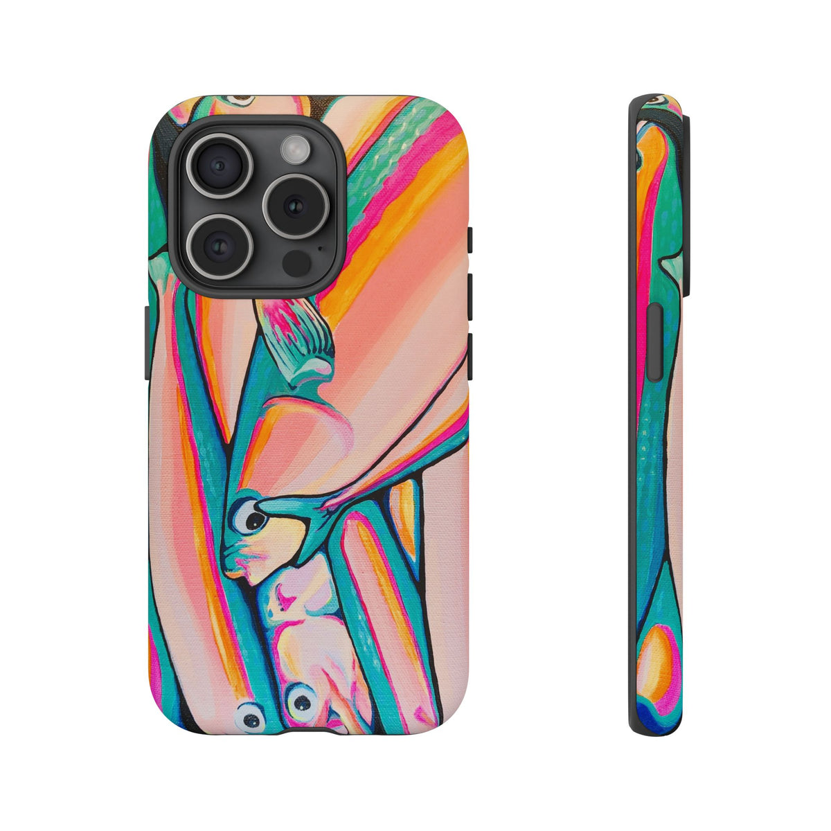 Neon Fish Tough Phone Case