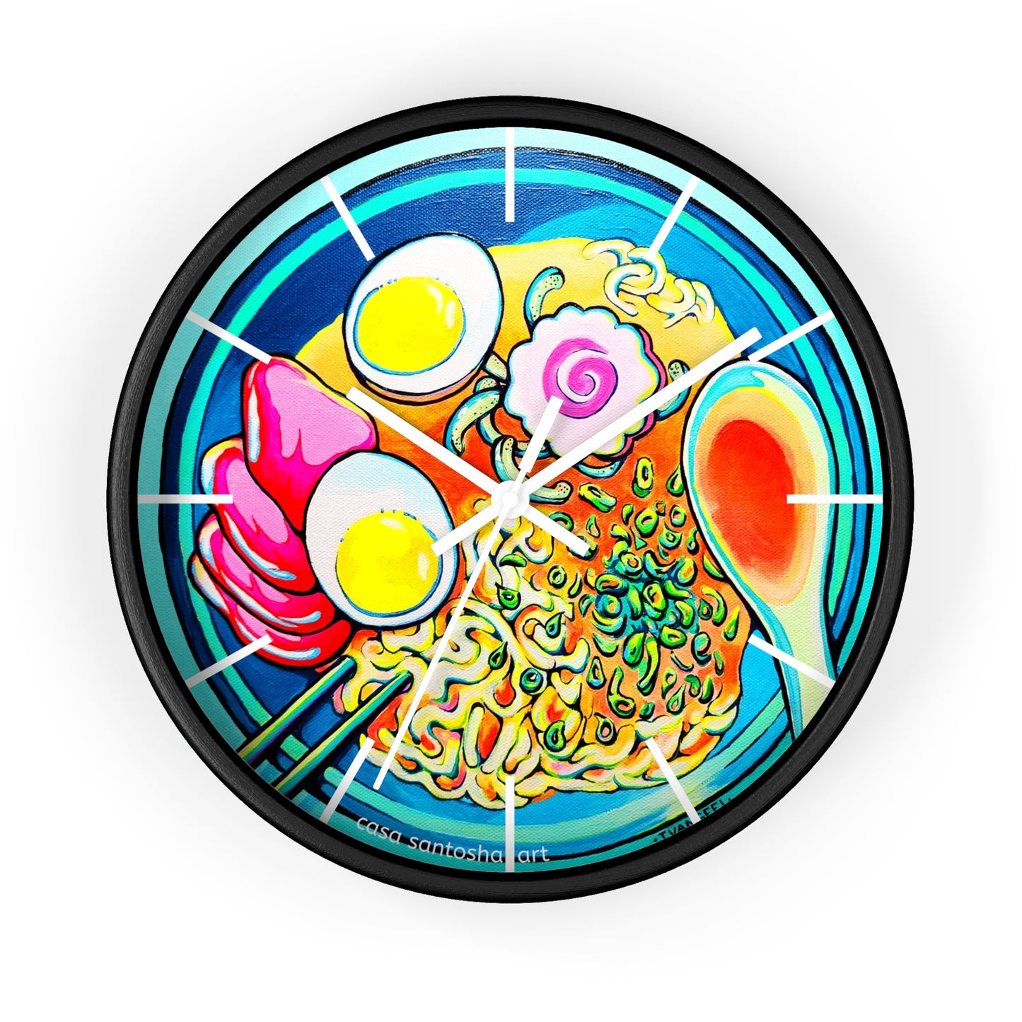 Neon Ramen Pop Art Wall Clock