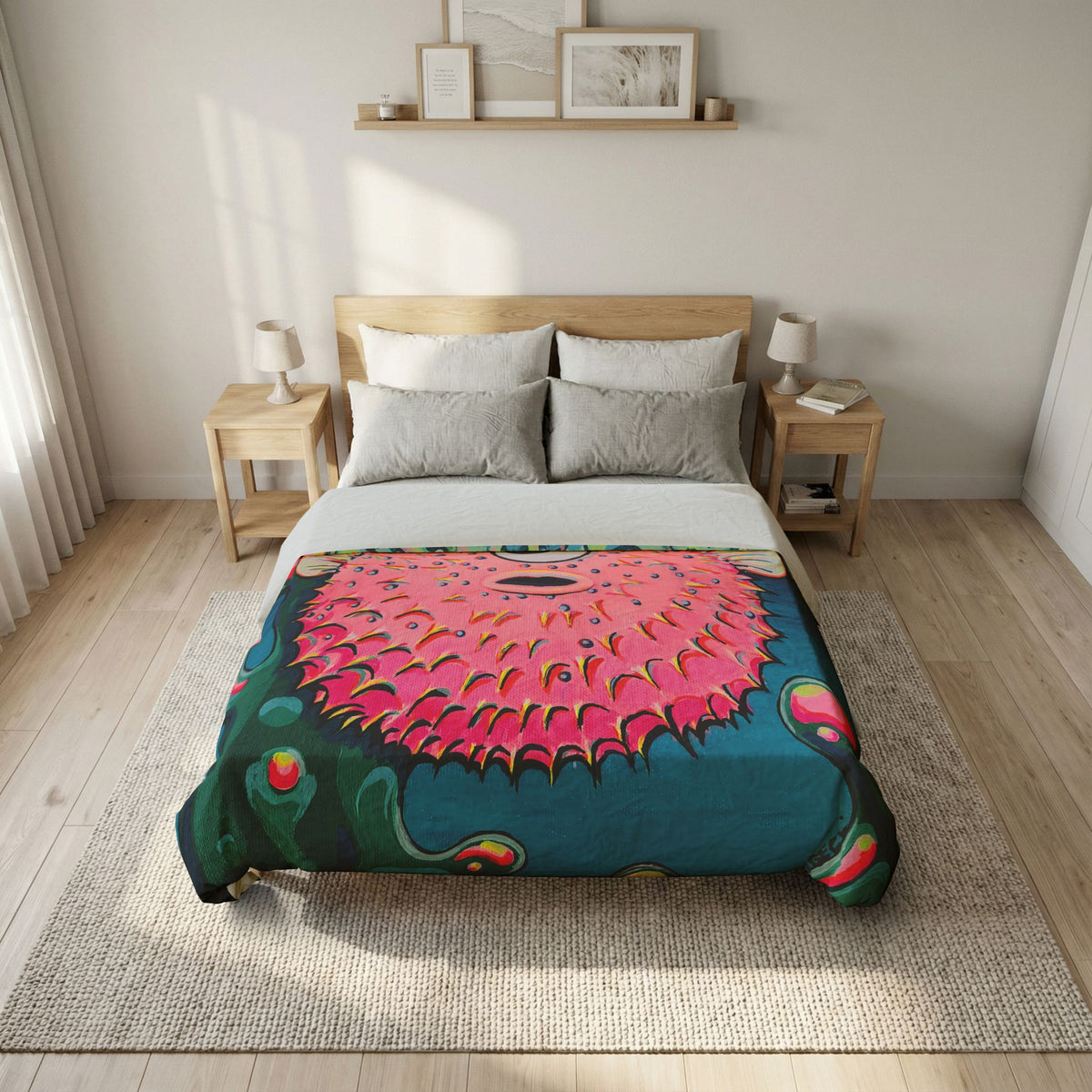 Cyclops Pufferfish Duvet Cover