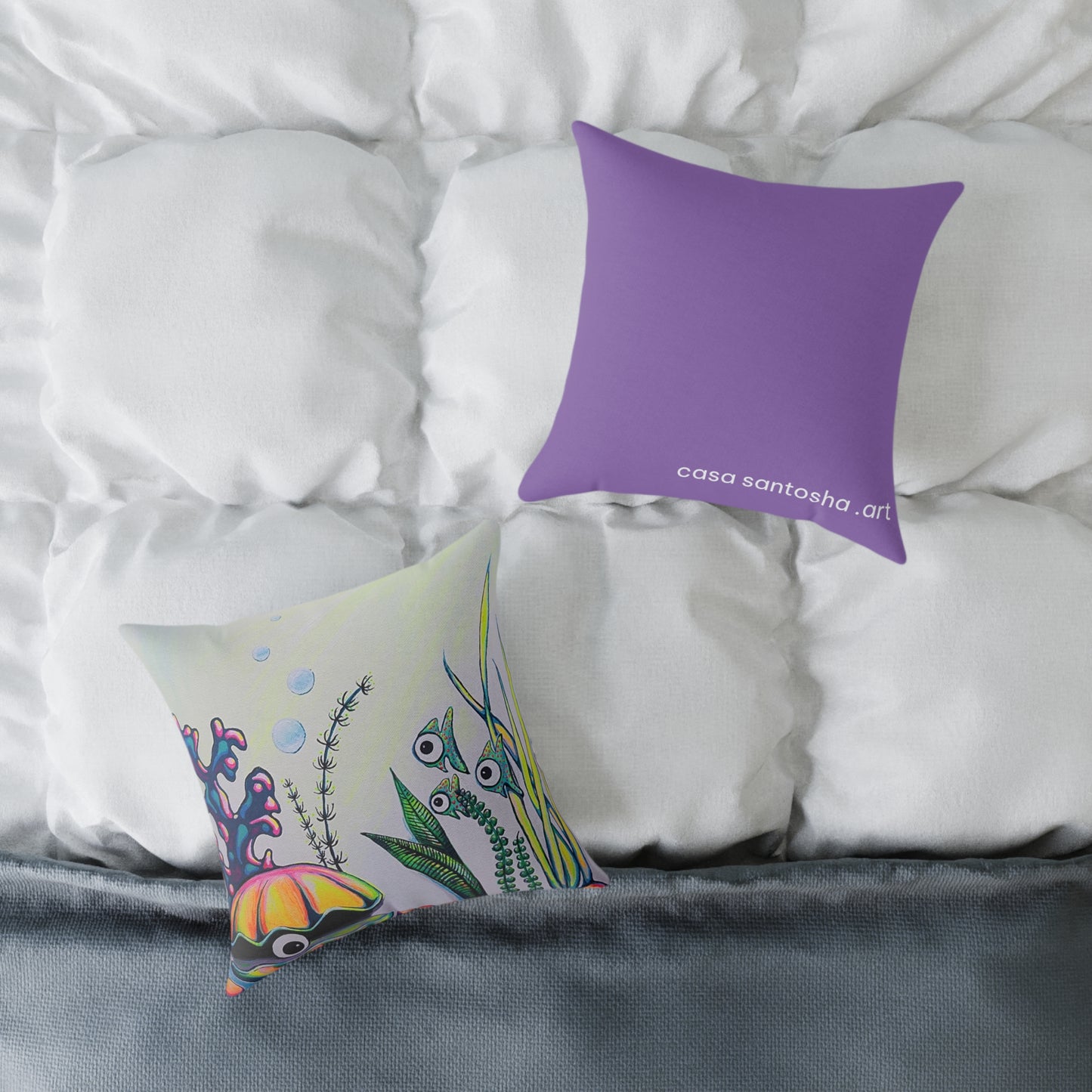 Cyclops Clam Art Canvas Decorative Pillow