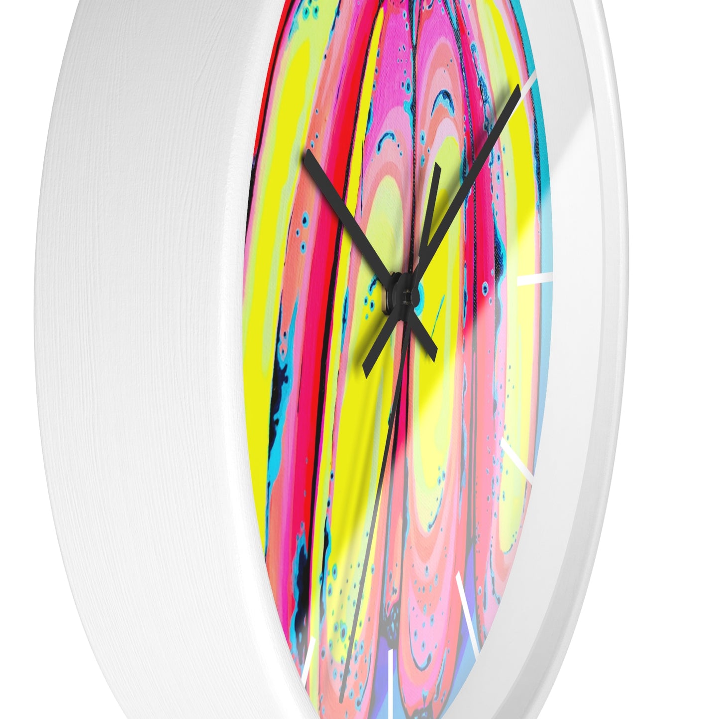Neon Fat Bananas Pop Art Wall Clock