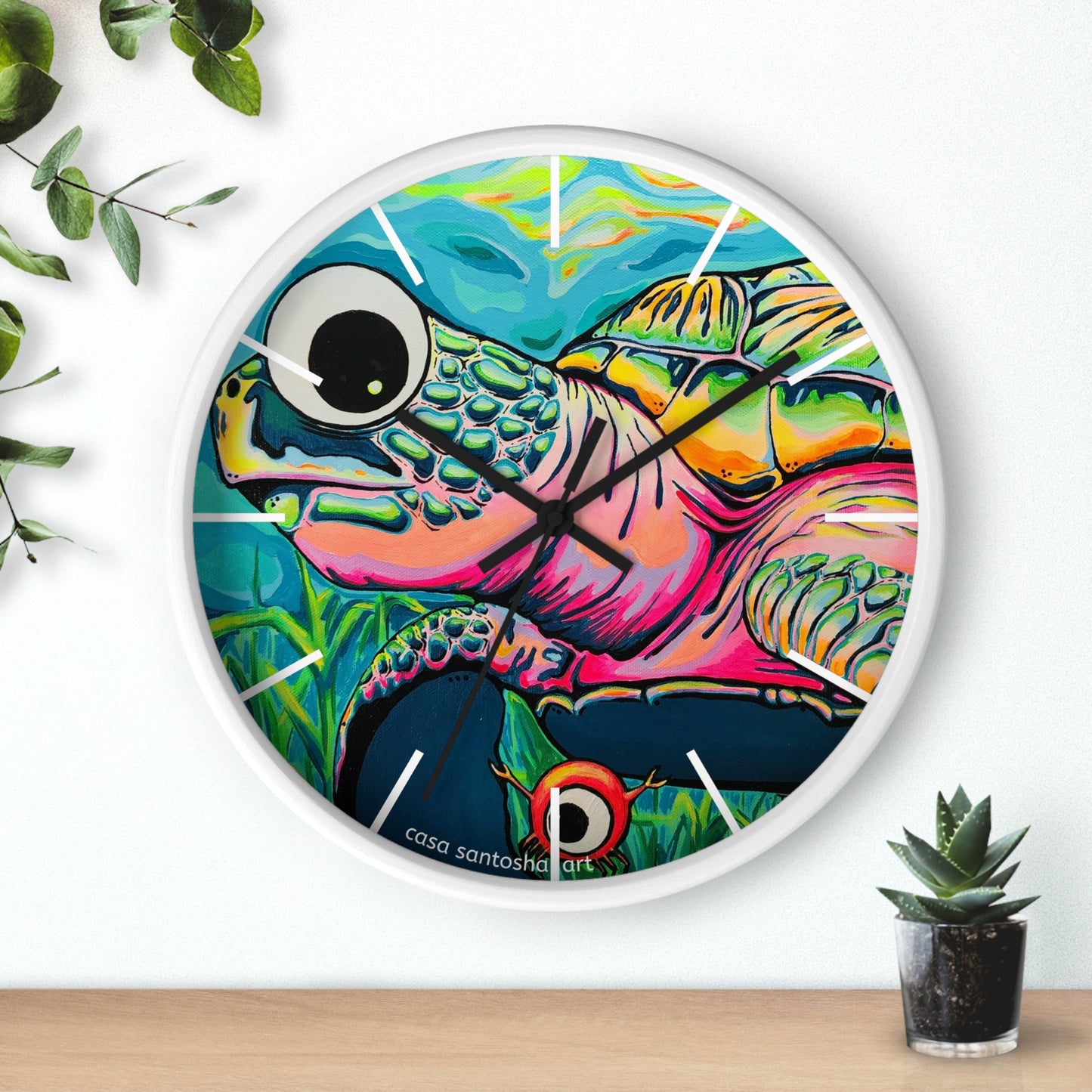 Cyclops Turtle Pop Art Wall Clock