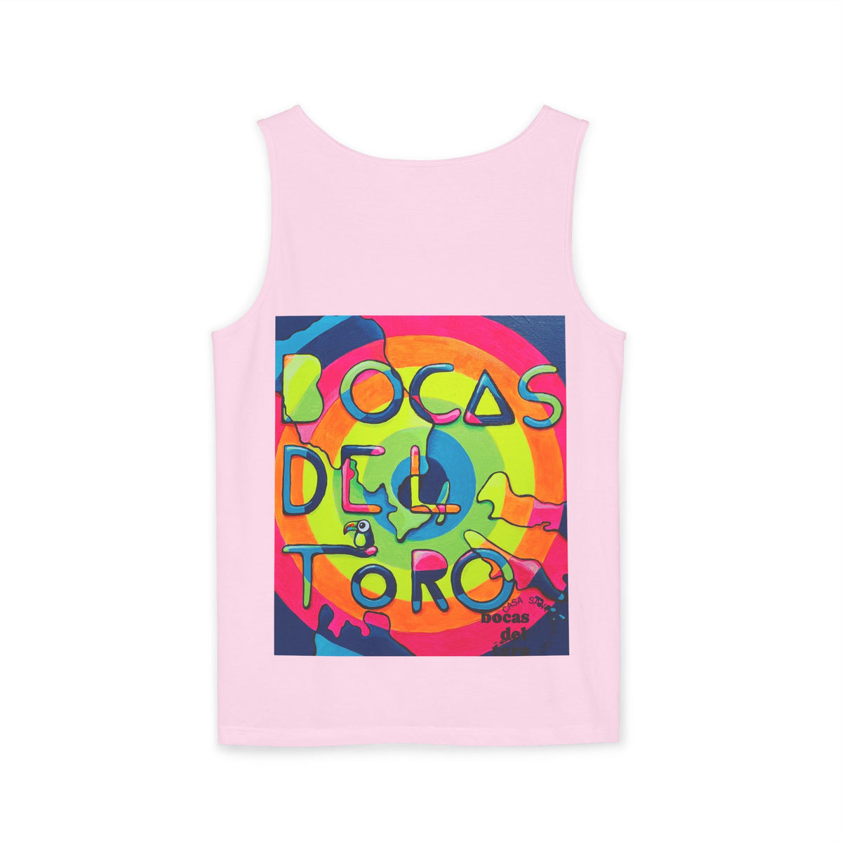Unisex Bocas Del Toro Islands Tank Top - neon pop art by Casa Santosha Art