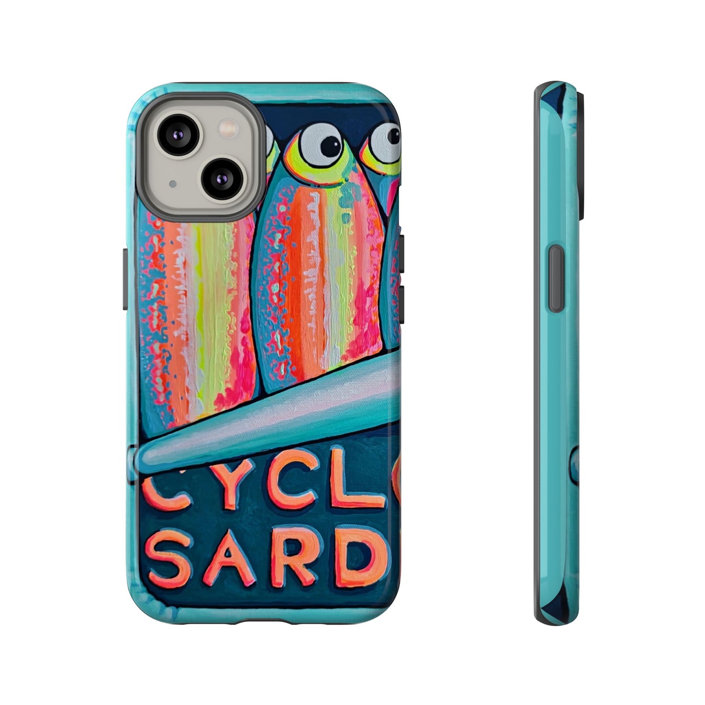 Neon Sardines Tough Phone Case