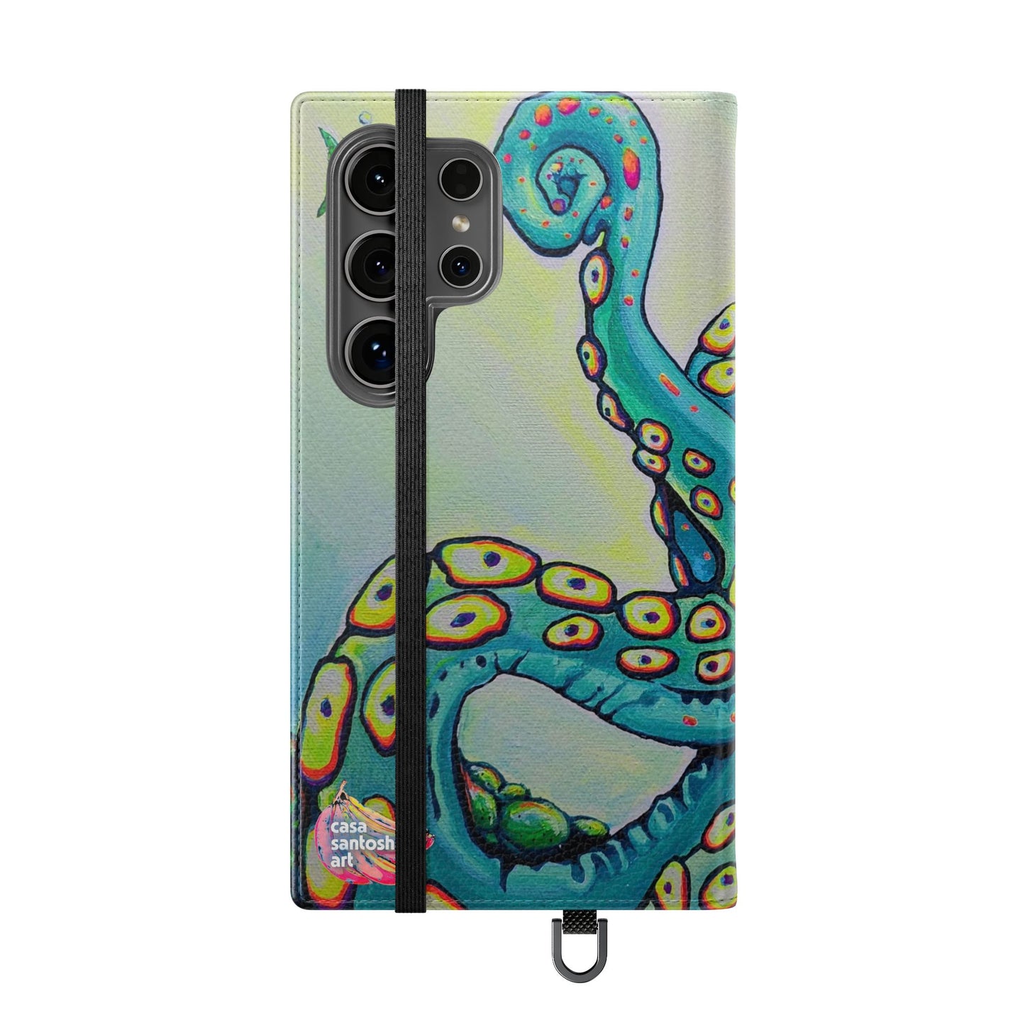 Cyclops Octopus Flip Phone Case – Wallet Cover with Card Slots