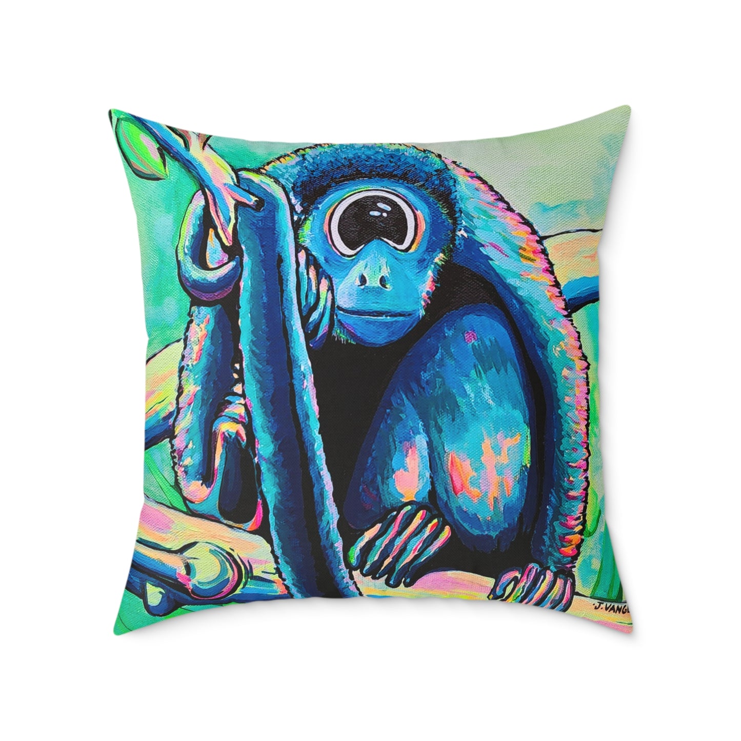 Cyclops Monkey Art Canvas Decorative Pillow