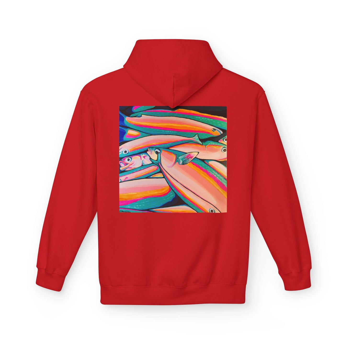 Unisex Neon Fish Soft Hoodie