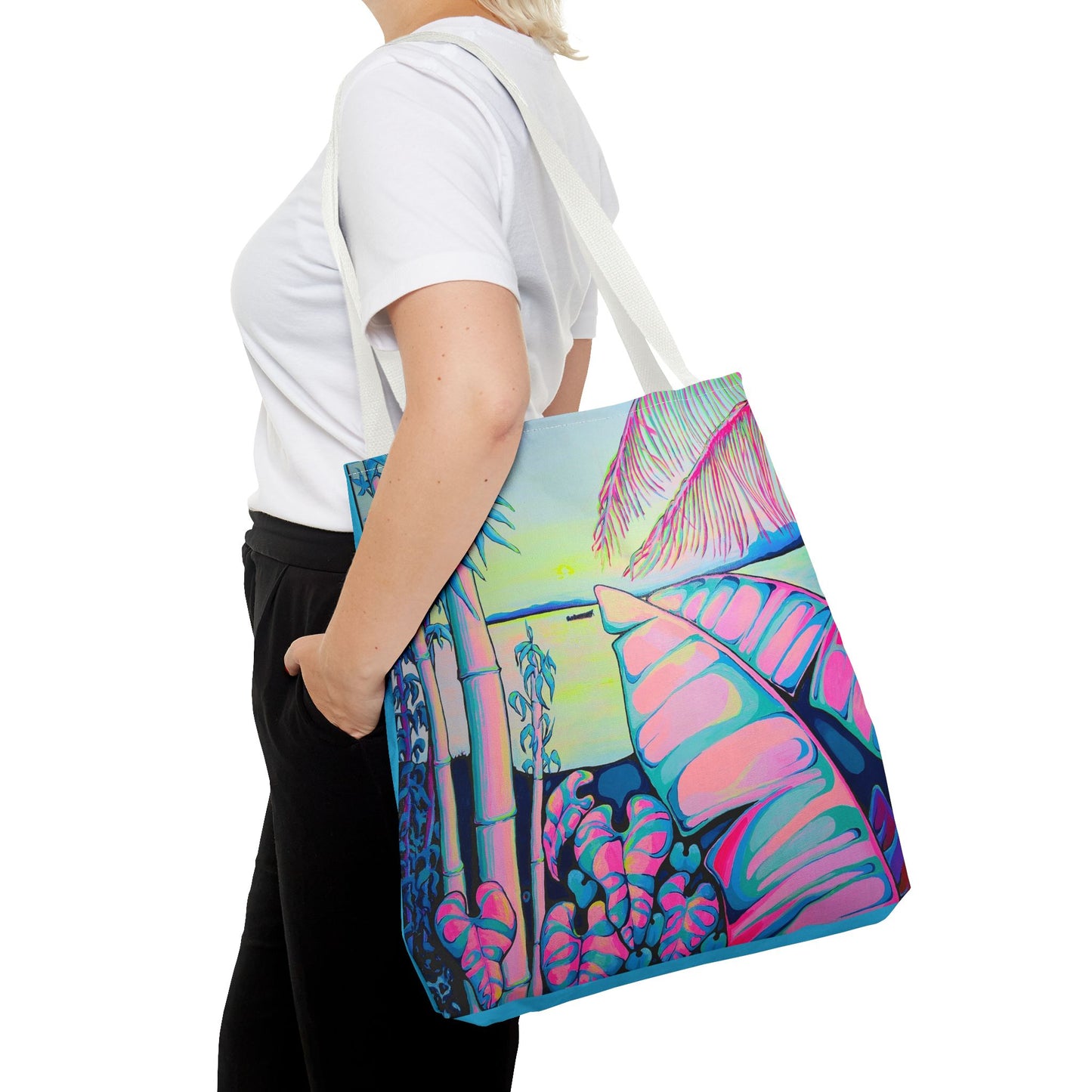 Premium Serenity Bocas Tote Bag, Original Artist Design, Reusable Shopping Tote, Eco-Friendly