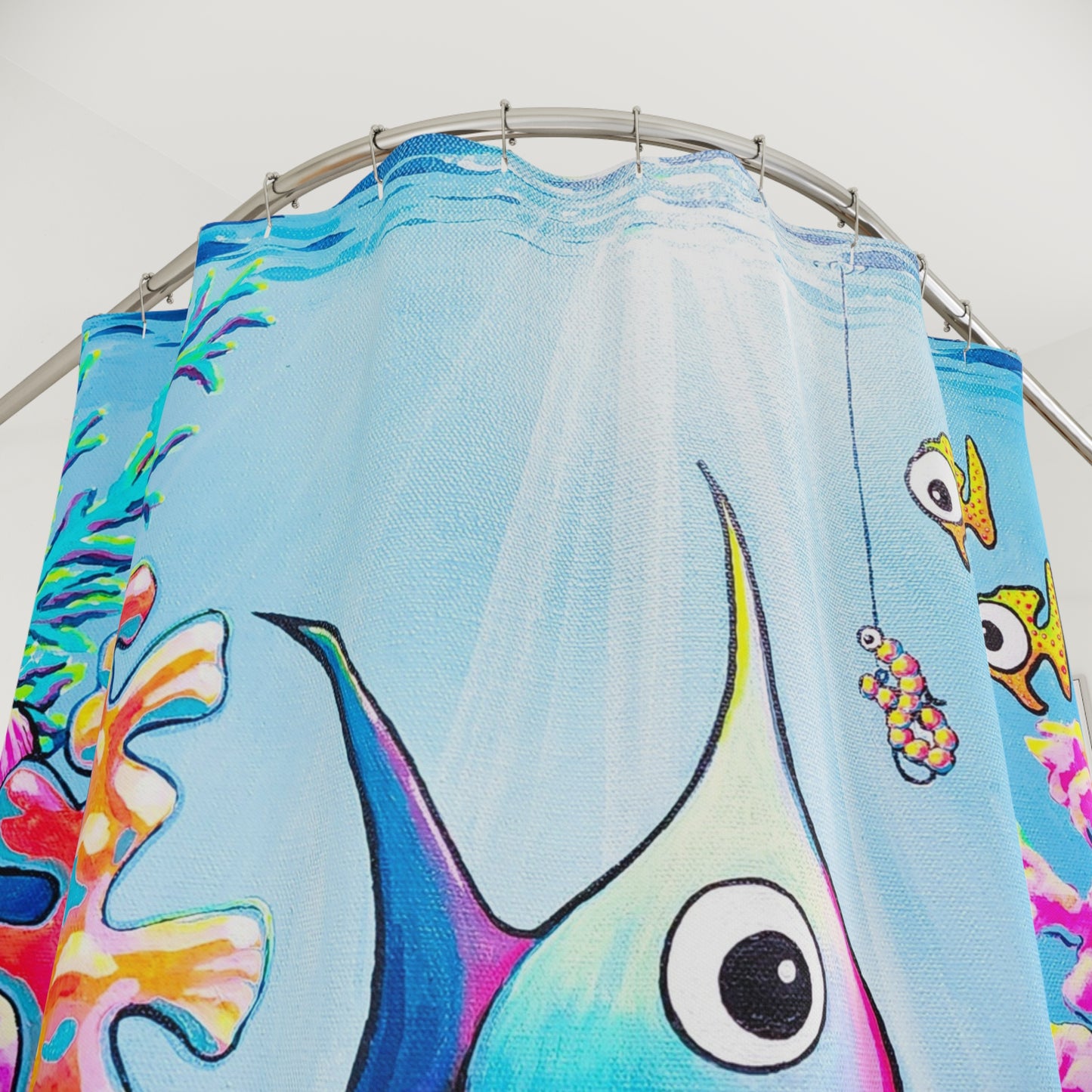 Cyclops Shark Pop Art Shower Curtain