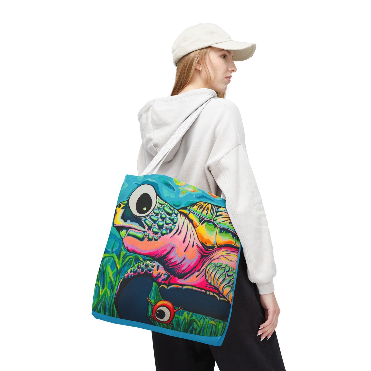 Cyclops Turtle Tote Bag, Original Artist Design, Reusable Shopping Tote,  Eco-Friendly