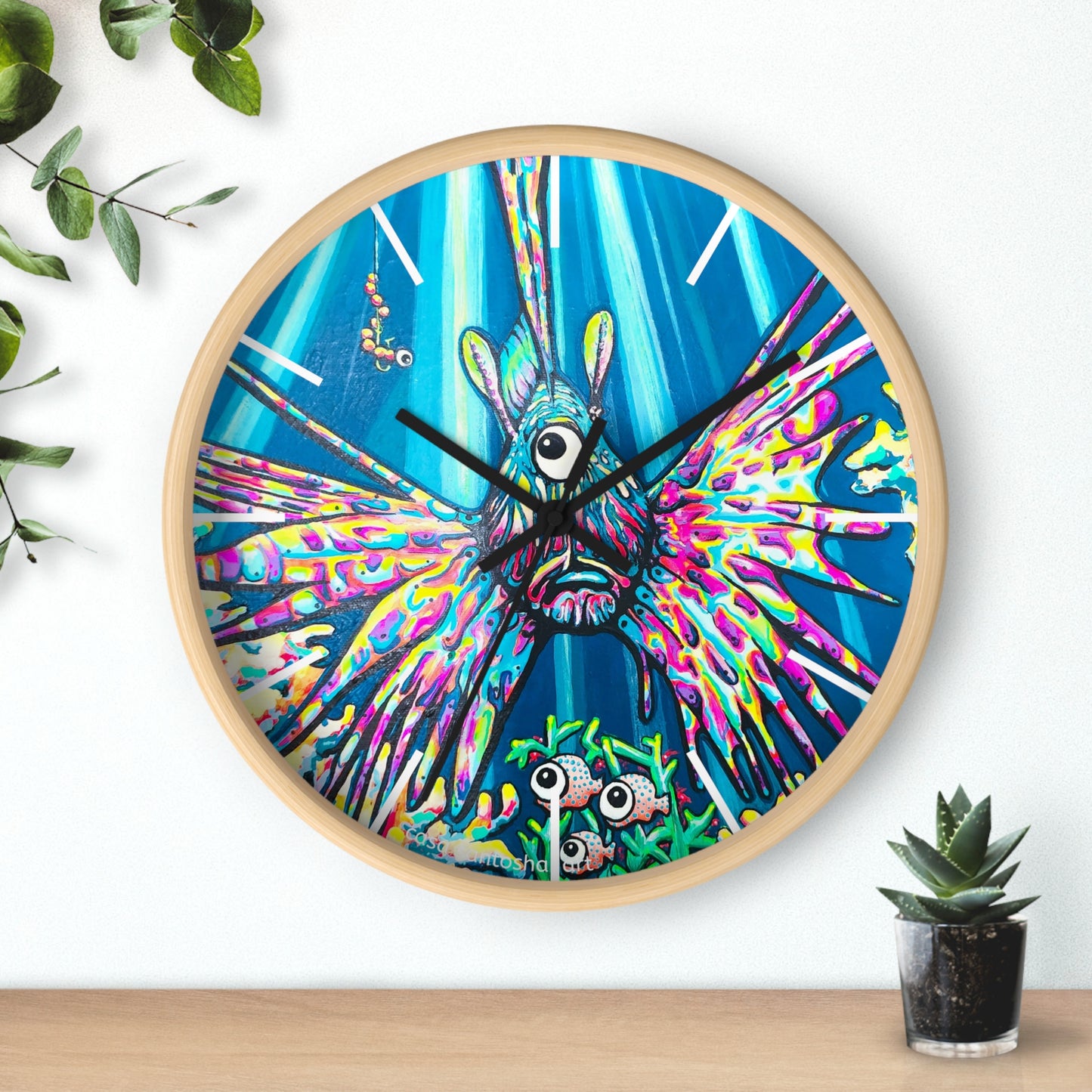 Cyclops Lionfish Pop Art Wall Clock