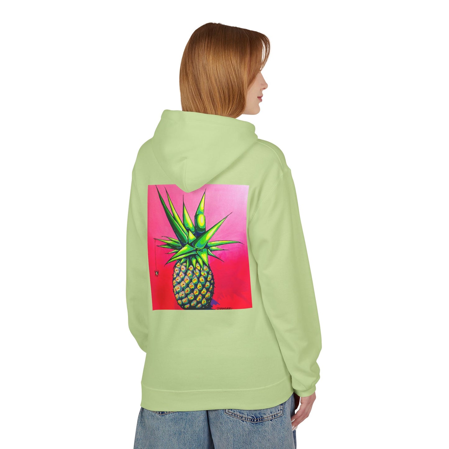 Unisex Neon Pineapple Soft Hoodie