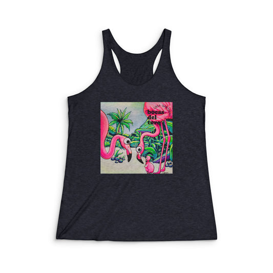 Women's Cyclops Flamingo Family Graphic Racerback Tank