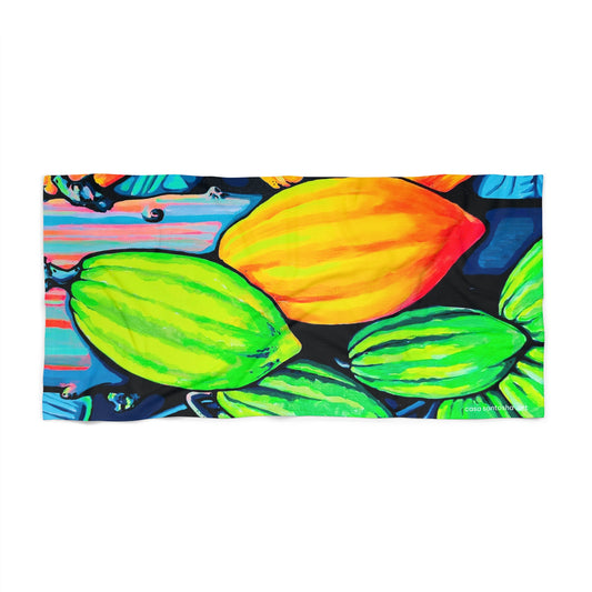 Neon Cacao Beach Towel for Summer Fun and Vacation Essentials