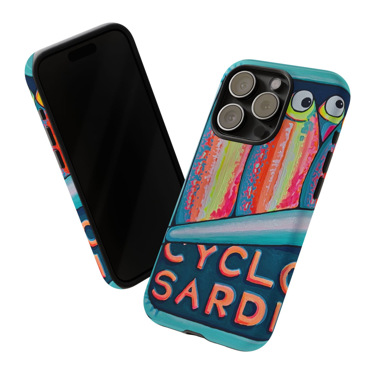 Neon Sardines Tough Phone Case