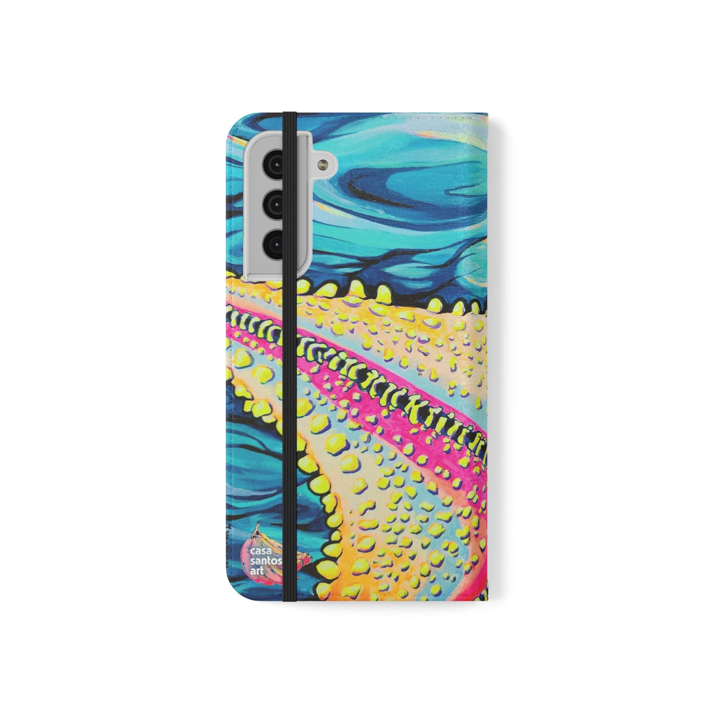Starfish Beach Bocas Flip Phone Case – Wallet Cover with Card Slots