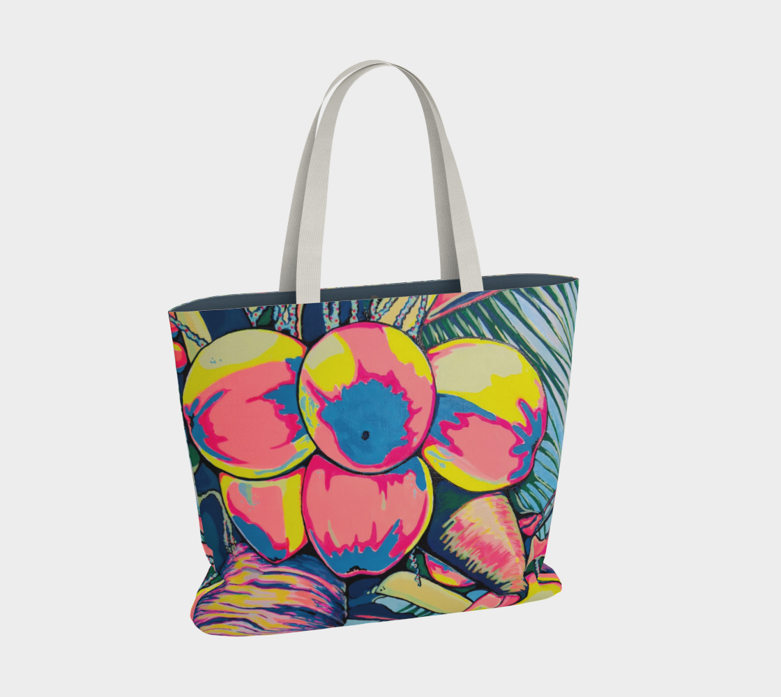 Neon Coconuts Market Tote