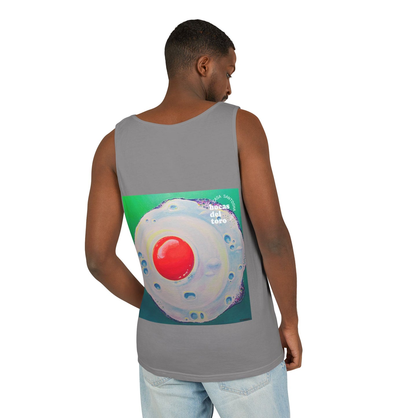 Unisex Neon Fried Egg Tank Top - Perfect for Summer Vibes