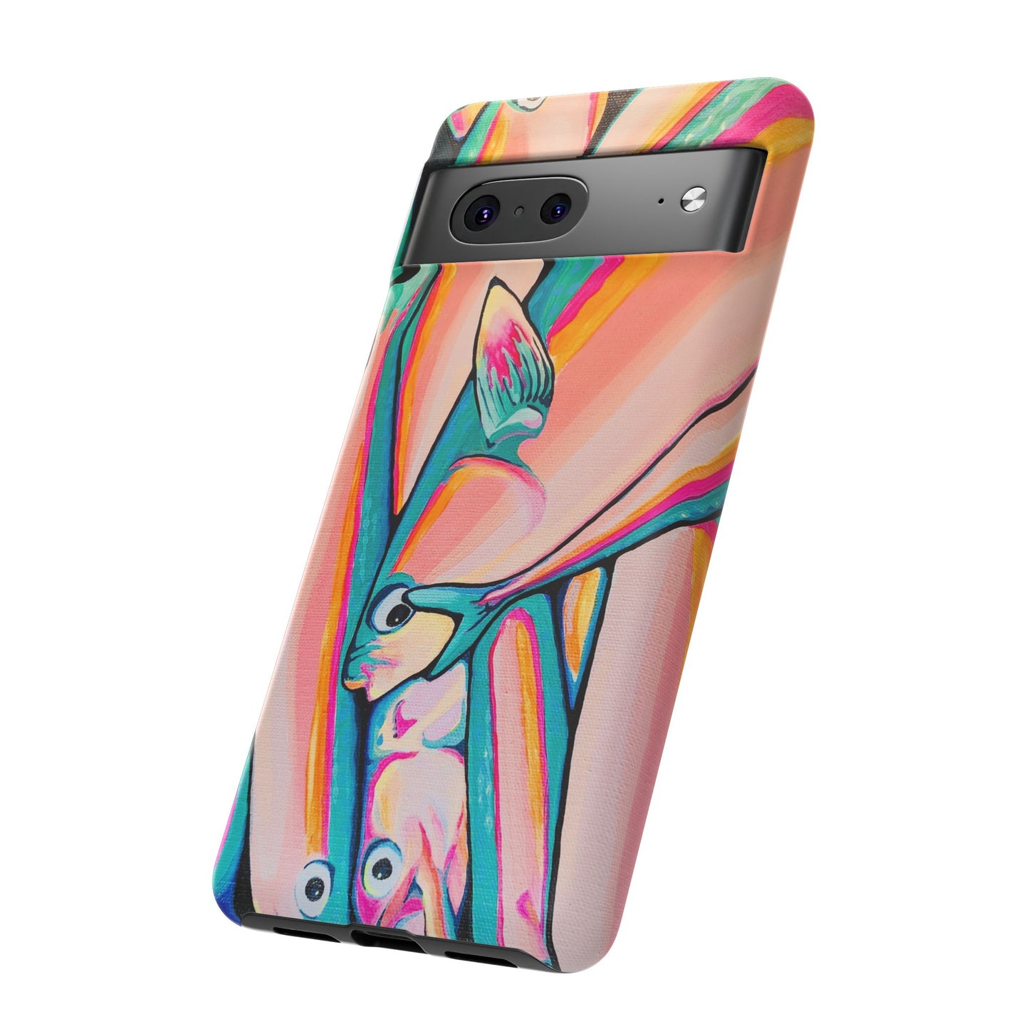 Neon Fish Tough Phone Case