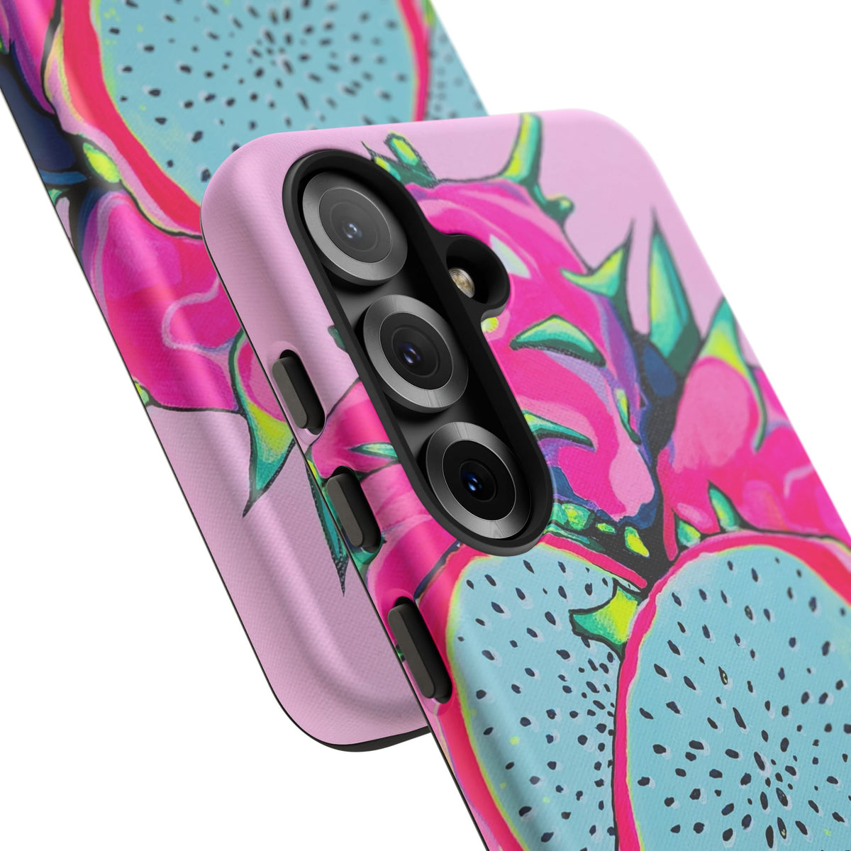 Coque de téléphone résistante Pitaya Rose Néon