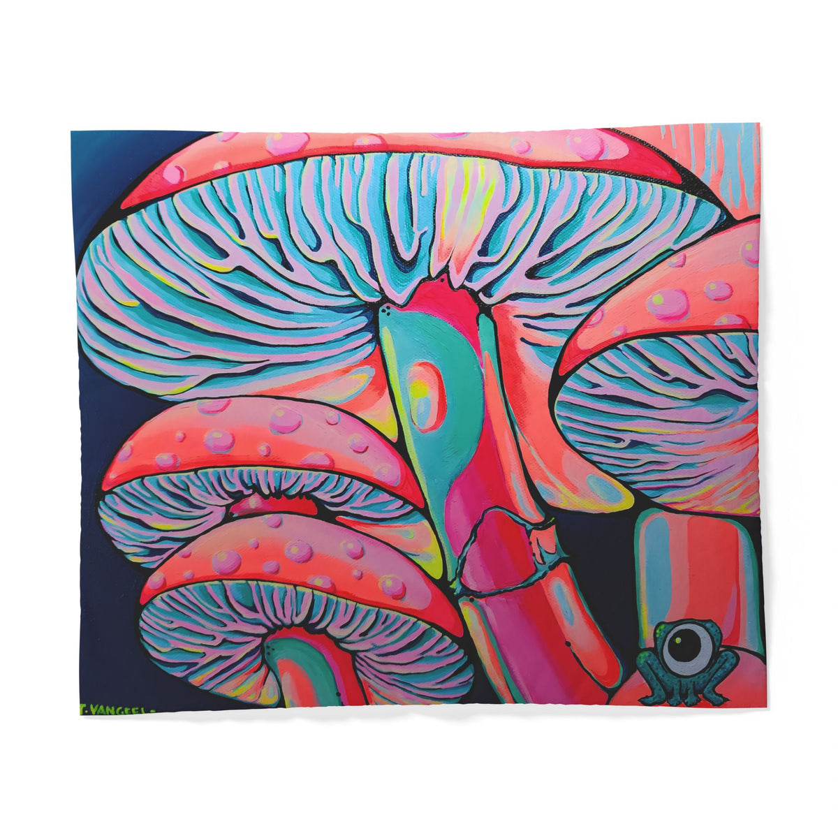 Trippy Mushrooms Duvet Cover