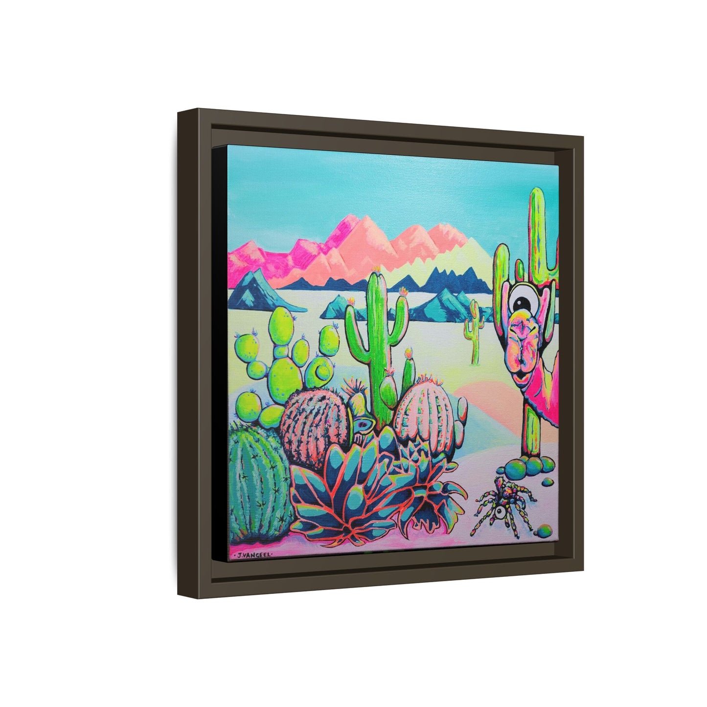 Framed Cyclops Camel Canvas Print