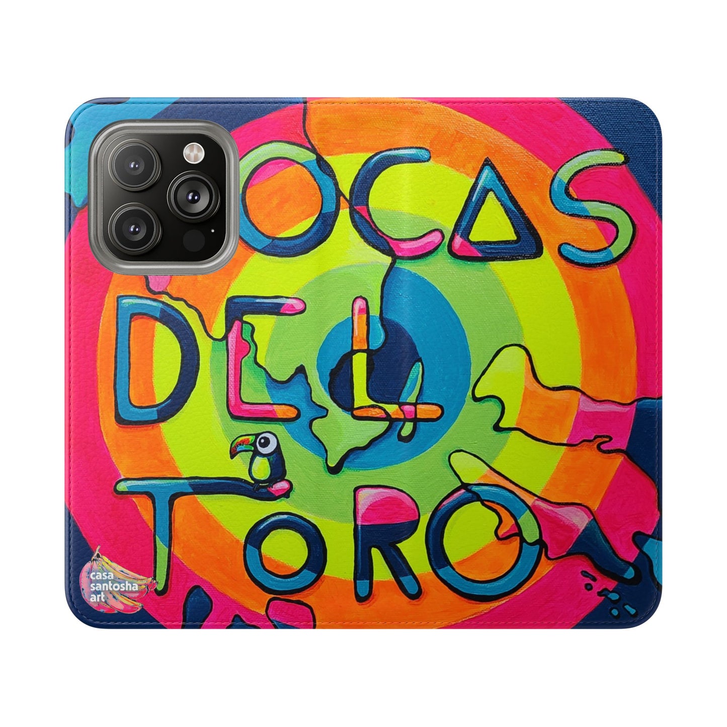 Bocas Del Toro Islands Flip Phone Case – Wallet Cover with Card Slots