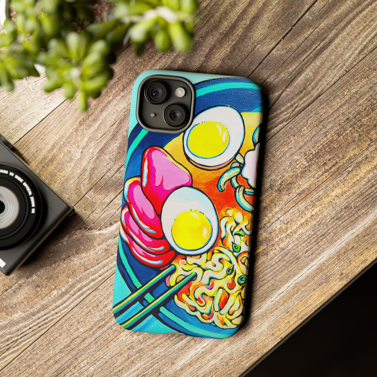 Coque de téléphone résistante Neon Ramen