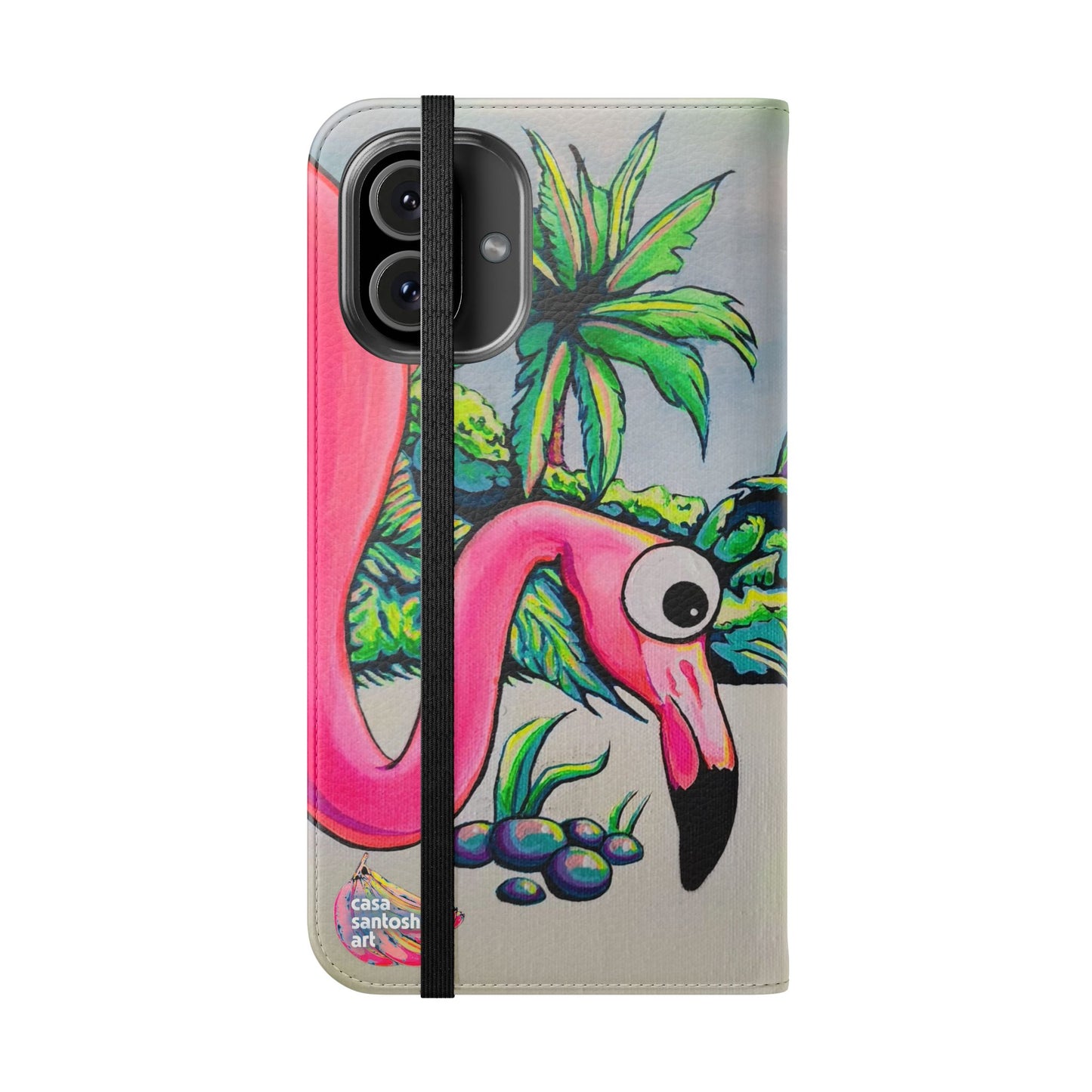 Cyclops Flamingo Family Flip Phone Case – Wallet Cover with Card Slots